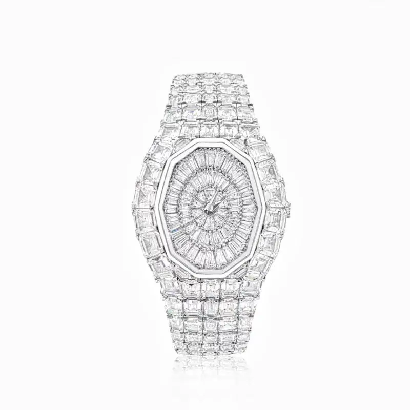 ZOCA Luxury Replica Full Diamond Watch for Woman Quartz Watches for Wrist