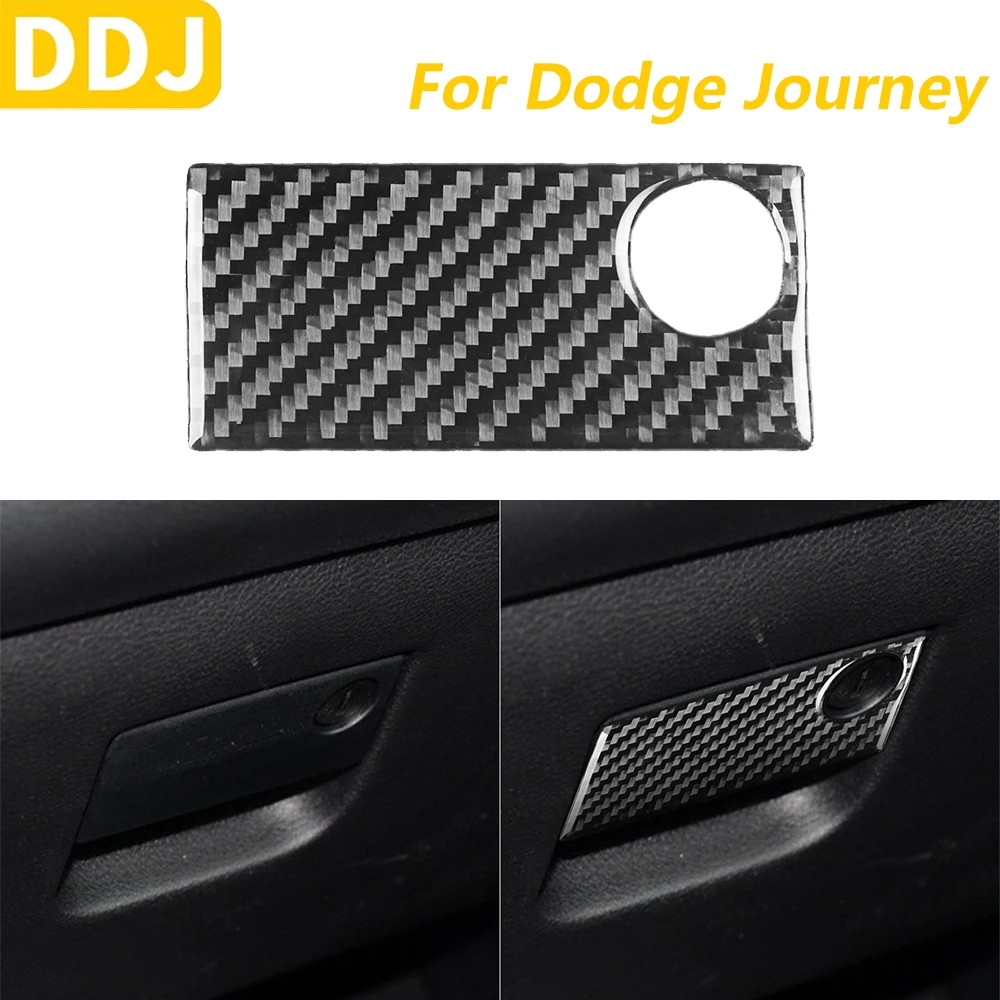 For Dodge Journey 2011-2017 Carbon Fiber Co-pilot Glove Storage Box Switch Panel Cover Trim Car Accessories Decoration Sticker