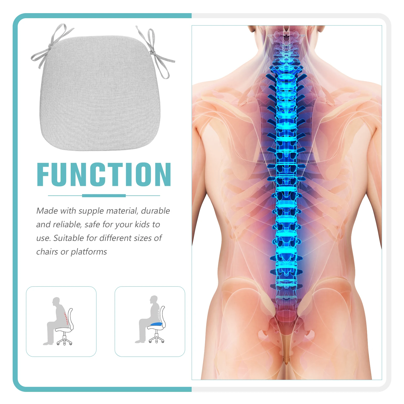 

1pc Booster For Dining Thick Portable High Seat Eating Increasing Height Household Chair Pad Cartoon Design Seat