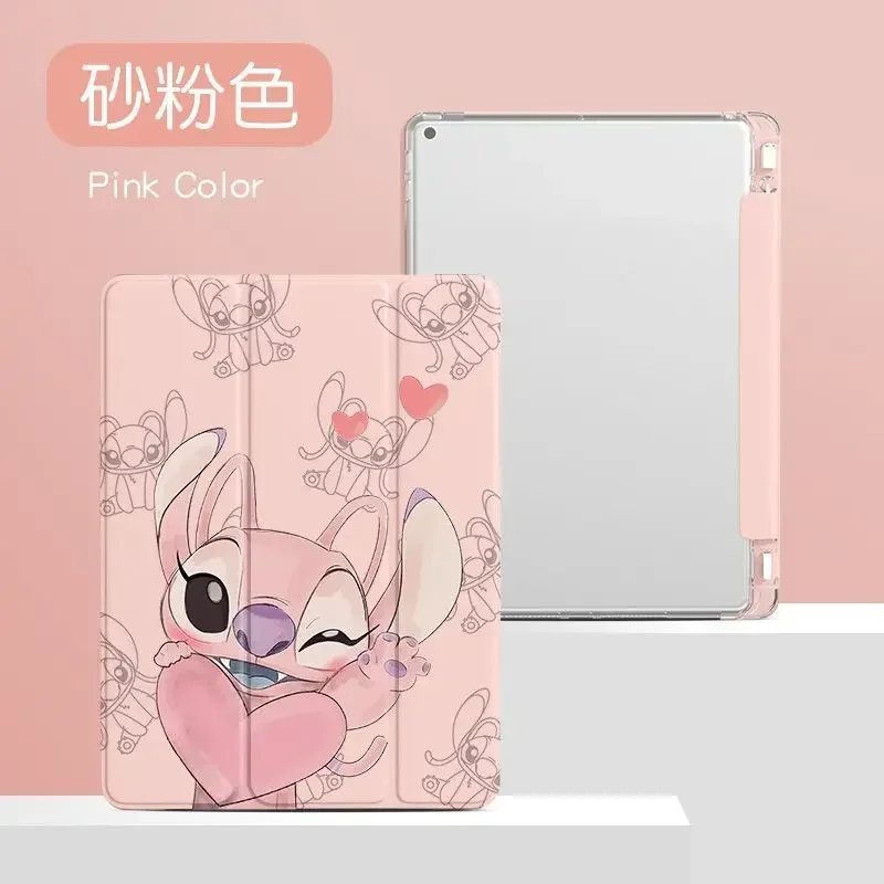 Cartoon Cute Stitch Cover For iPad 10th 10.9 9th 8th 7th 10.2 Generation Case Mini 4 5 6 Silicon Stand Handle Case Funda Case