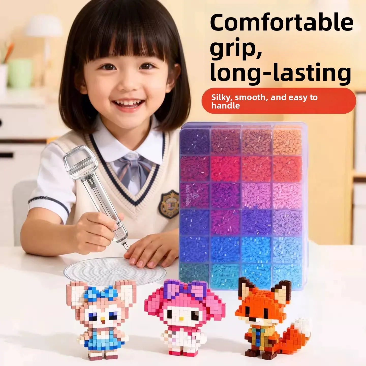 Press Type Automatic Spicy Dog Bean Pen Point Grip Style Tool for Steamed Buns Model Assembly Magnetic Tile Accessories