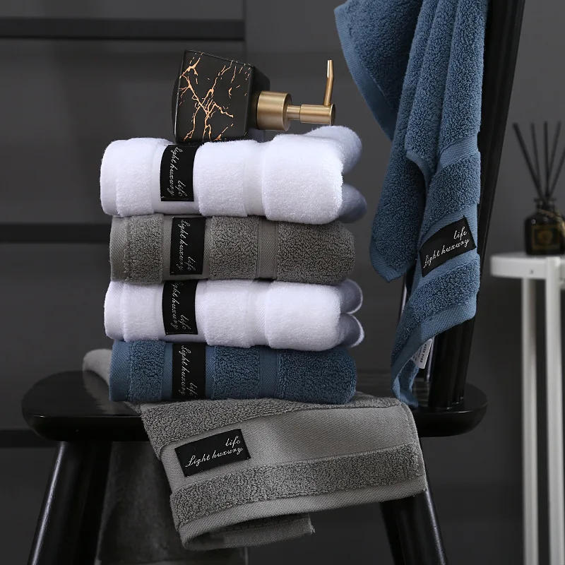 1/2/3pcs Large Quick Dry Cotton Bath Towel - Thick Plush Softness for Adults Elegant Bathroom Decor Ideal for Spa Gym Home Use