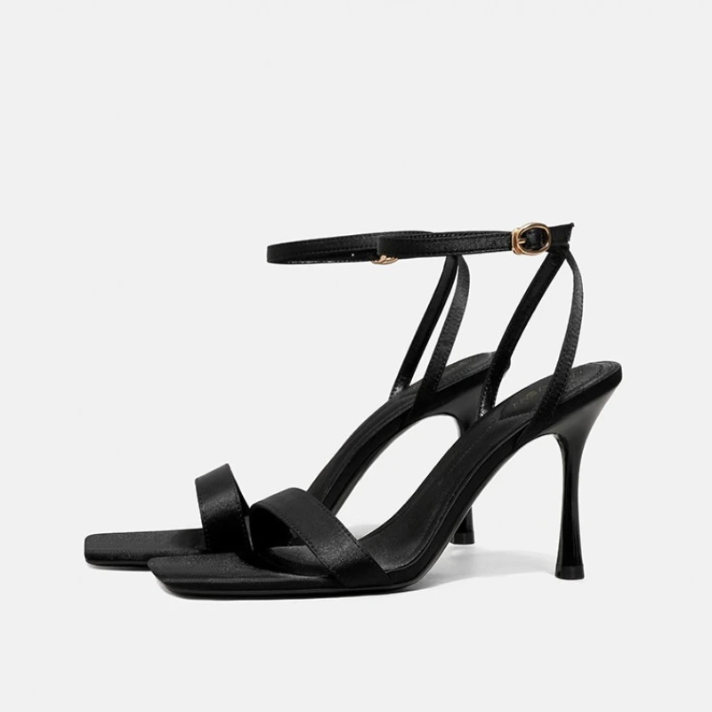 Quadratische offene Damen-High-Heel-Sandalen – Sommer 2026 Neuer Stil, hochwertige, modische Freizeit- und Party-Sandalen mit Schnalle für Damen – Detail 8