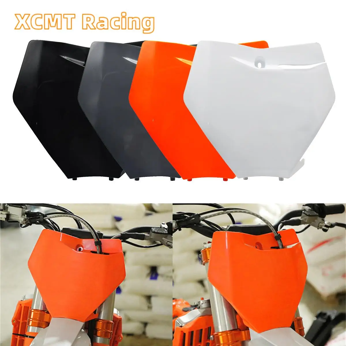 

Motorcycle Plastic Cover Front Number Plate Registration Fender For KTM XCF250 XCF450 XCW250 XC XCF XCW XCFW EXC EXCF SX SXF