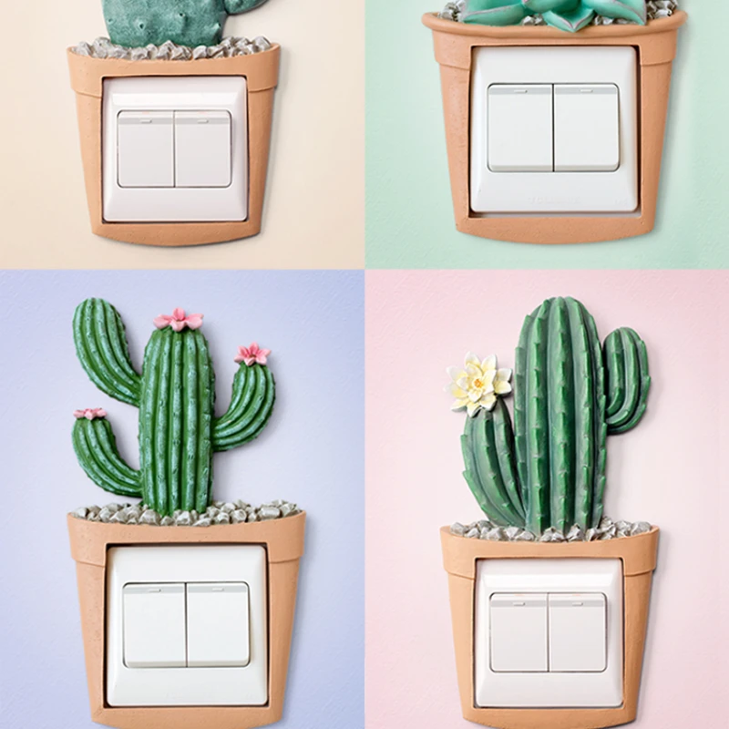 

All-Inclusive Case Decorative Sticker Wall Sticker Protective Socket Block Nordic Style Home Living Room Resin Modern Minimalist