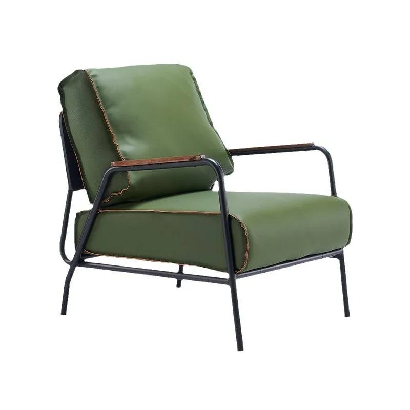 

Pi Nordic casual single sofa, comfortable cowhide sofa in the living room, reception chair in the rest area of the hotel