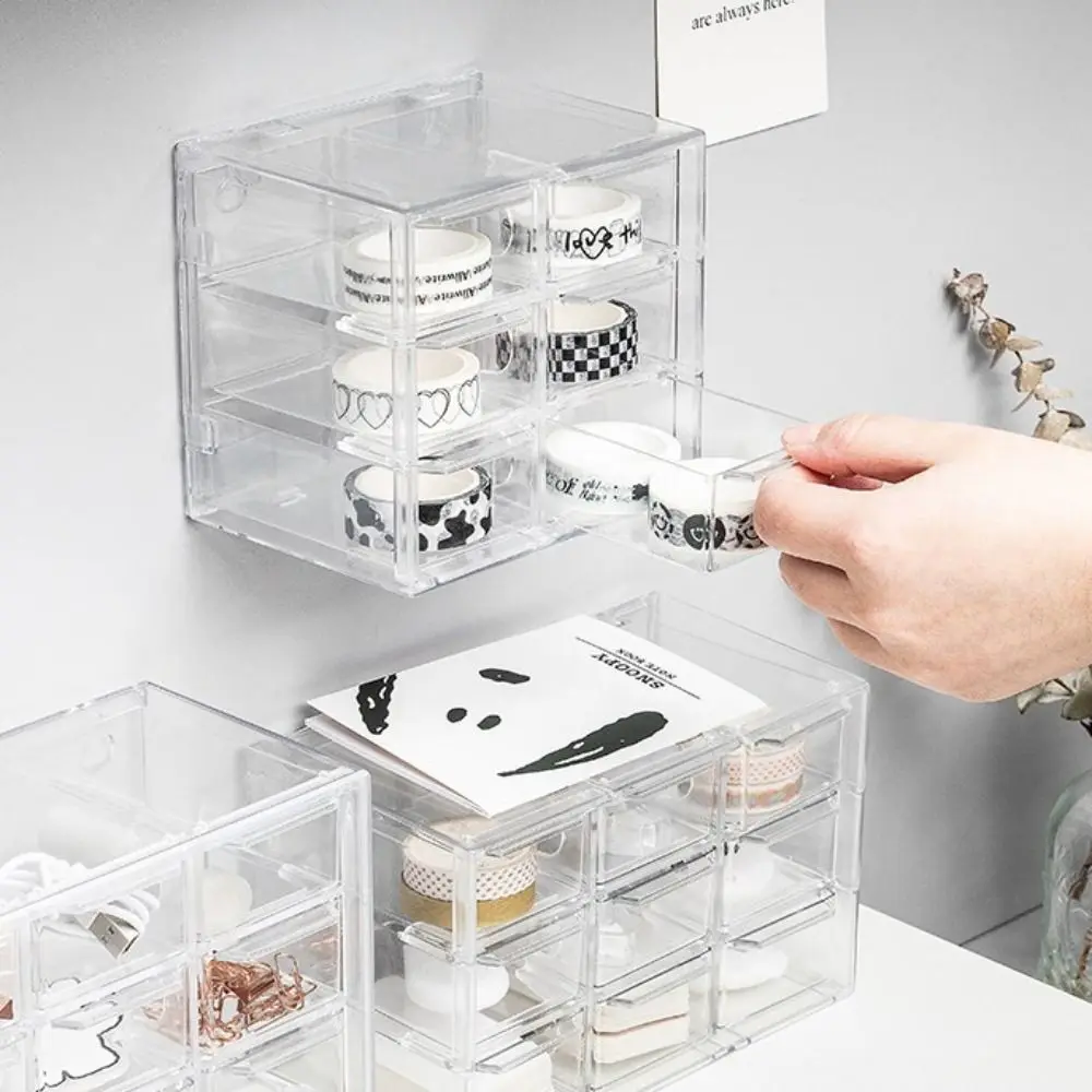 Cabinet Makeup Container Earphone Stationery Organizer Transparent Storage Box Desktop Storage Drawer Drawer Storage Box