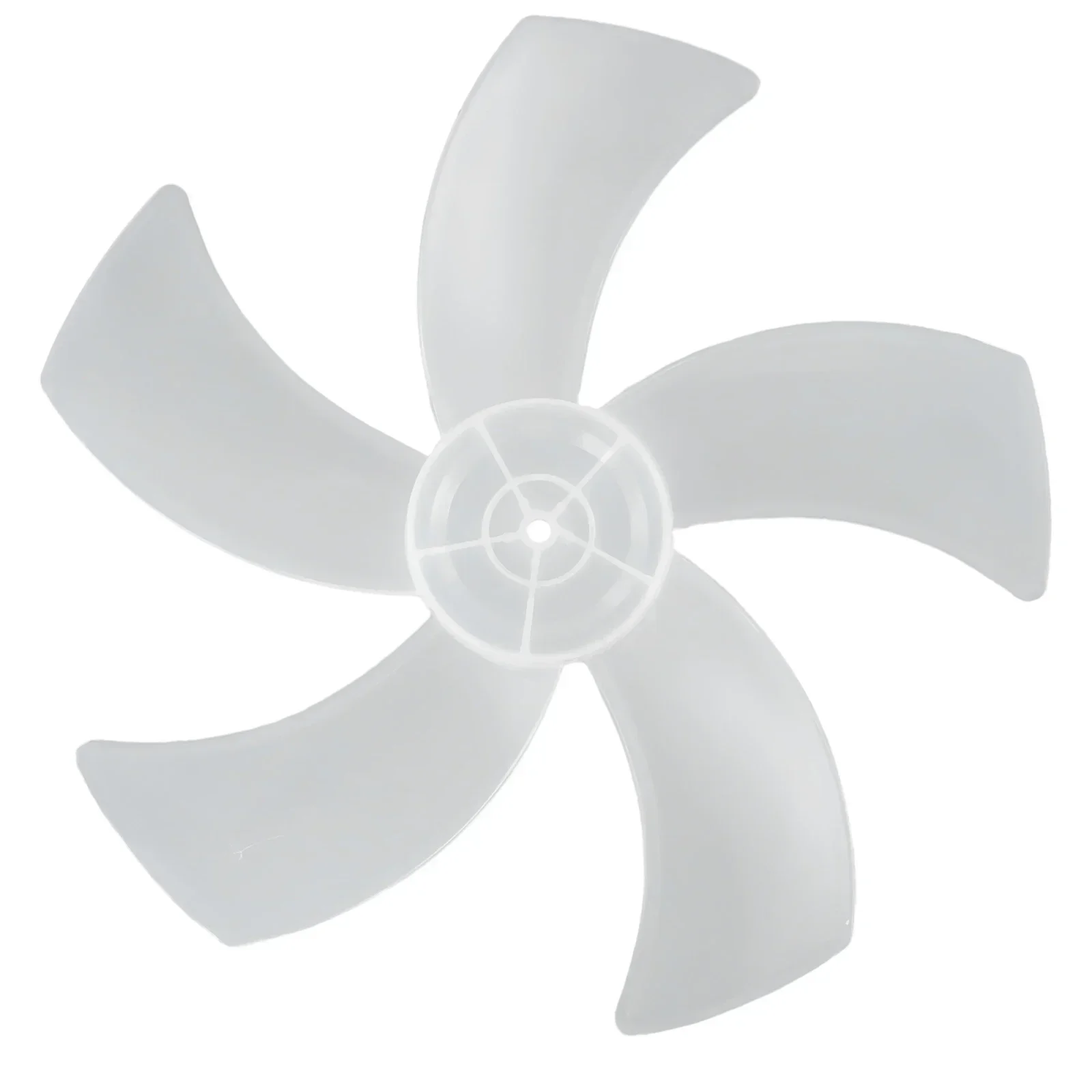 1pcs 16 Inch Household Plastic Fan Blade Five Leaves With Nut Cover For Pedestal Heating, Cooling & Air