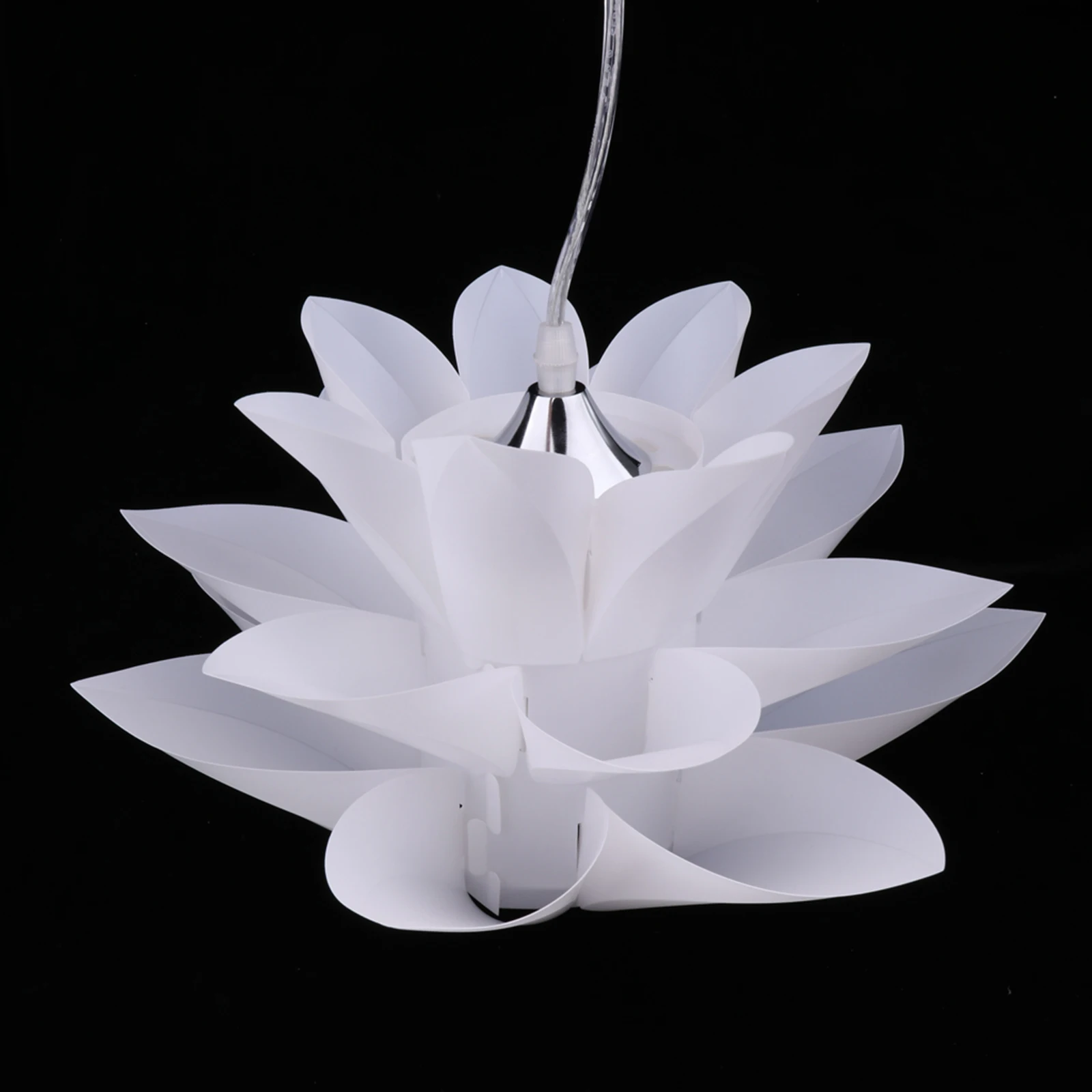 Decorative Lotus Chandelier Lampshade Ceiling Pendant Light with 110cm/43.3inch Chain for Office Bedroom Restaurant Home