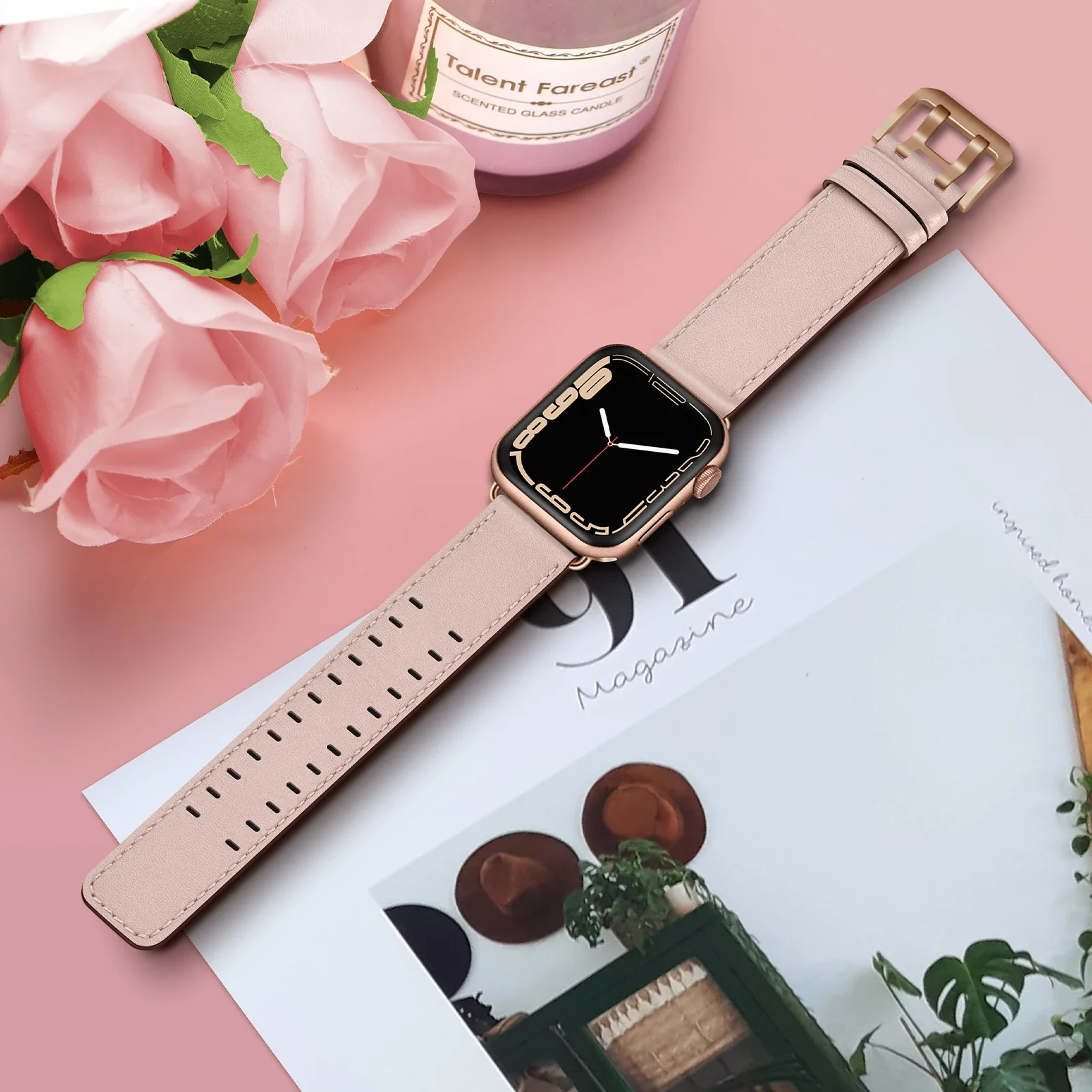 애플 워치 밴드용 프리미엄 가죽 스트랩, 49mm 45mm 41mm 44mm 42mm 46mm 40mm 44mm 팔찌, Correa iWatch Ultra 10 9 8 7 6 5 4