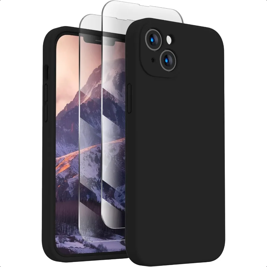 

FireNova Designed for iPhone 14 Case Silicone Upgraded [Camera Protection] Phone Case with [2 Screen Protectors] Soft AntiScrat