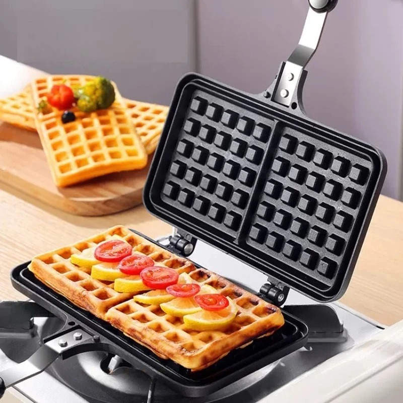 Household Double Hole Waffle Mold Non-Stick Baking Tray Breakfast Baking Tool
