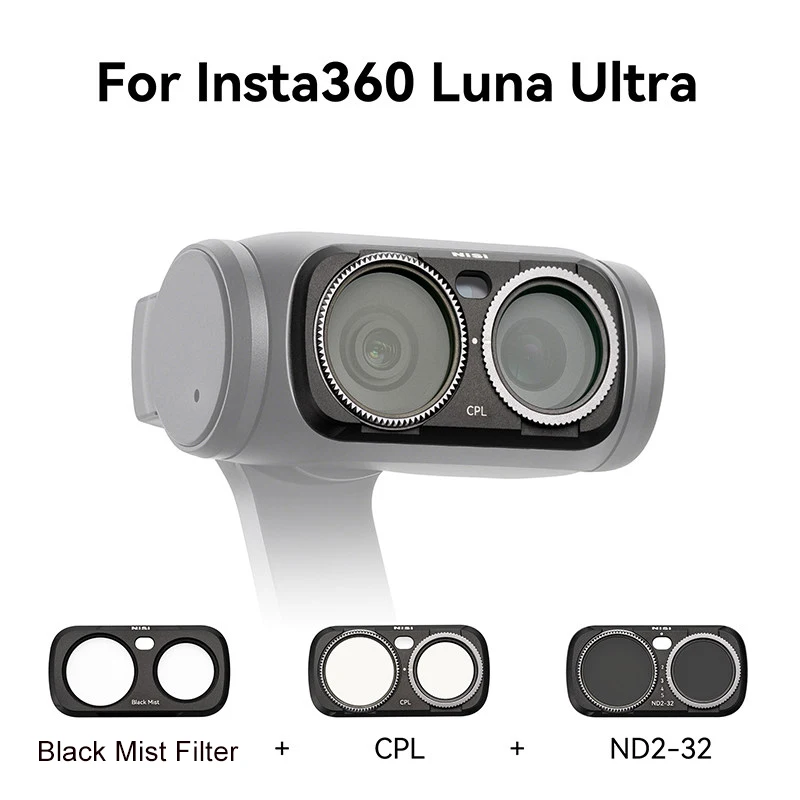 NiSi Action Camera Lens Filter ND2-32 CPL Black Mist Filter ND1-5 Stops Variable Magnetic Filters for Insta360 Luna Ultra