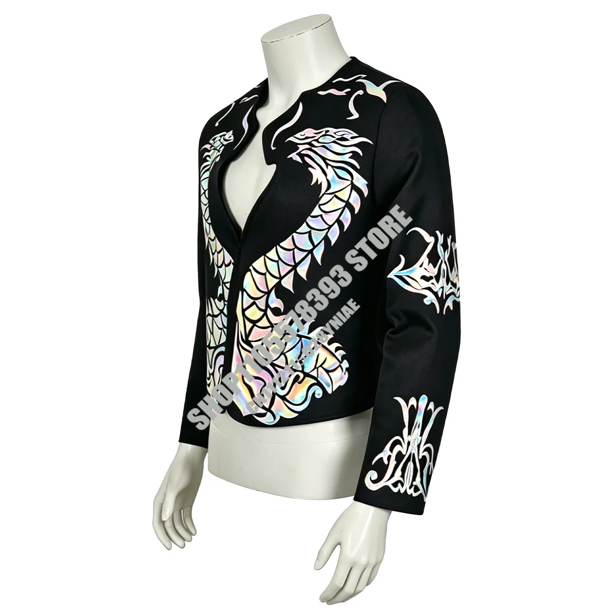 

Men Michael Jackson Classic Dragon Coat Pop StarMen Punk Rock Halloween Stage Performance Cosplay Costume