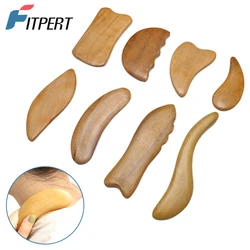 8Pcs/Set Wooden Guasha Scraping Massage Tool for Soft Tissue, Physical Therapy Stuff Used for Back, Legs, Arms, Neck, Shoulder