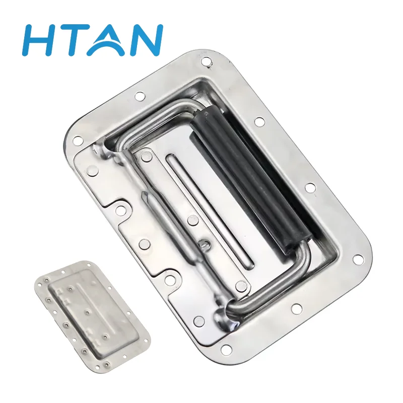 

304 Stainless Steel Embedded Handle Industrial Electrical Automation Equipment Distribution Box Spring Folding Handle