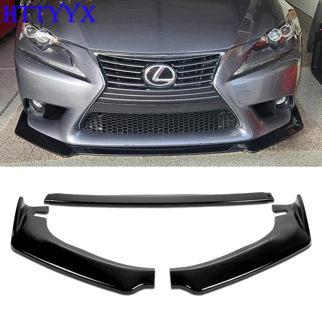 

For Lexus IS200t IS250 IS300h IS350 2014 2015 2016 Gloss Black Car Front Bumper Splitter Lip Diffuser Body Kit Spoiler Guard
