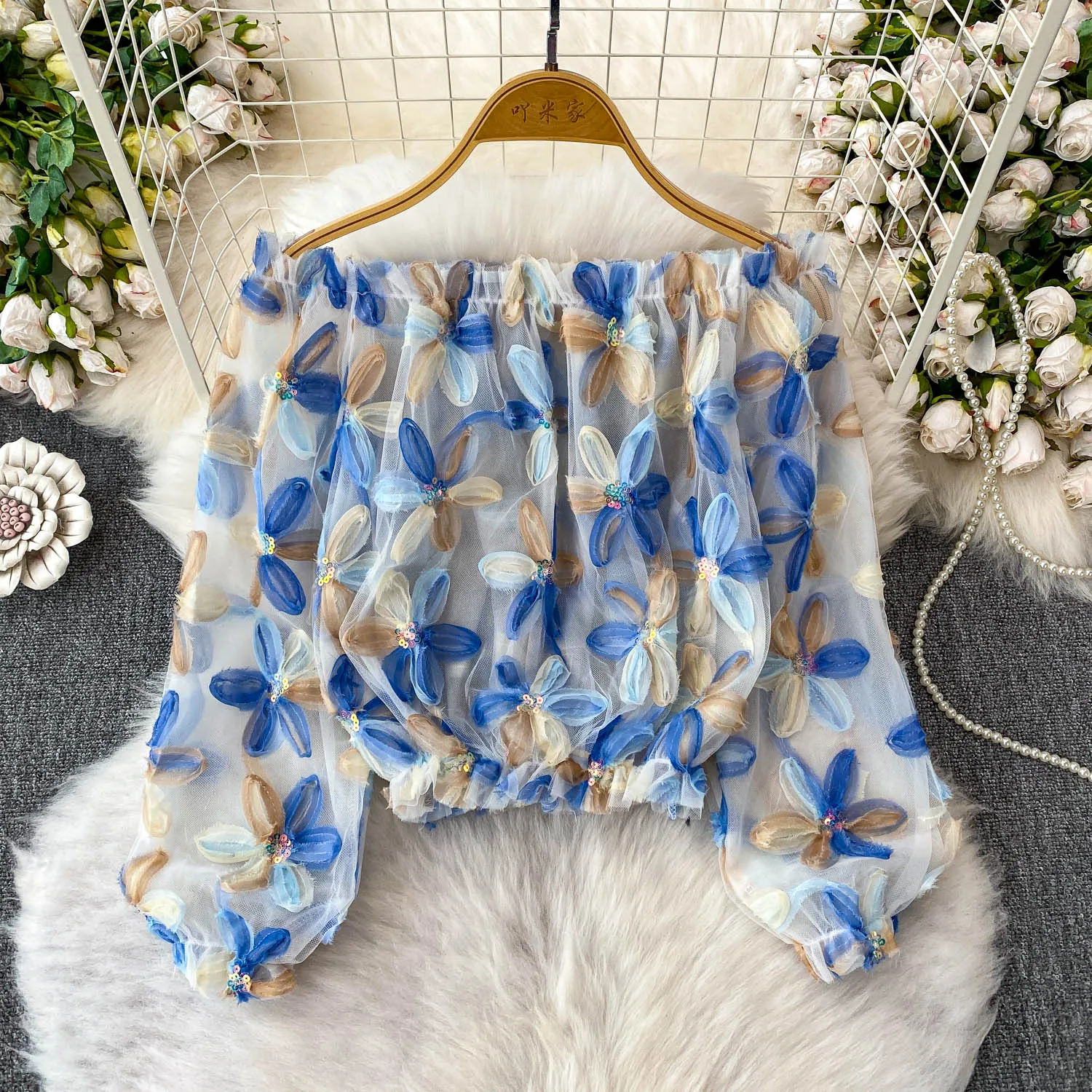 

sexy Slim Three-dimensional loose Korean Tanks Top Elegant Crop Top summer Women hotsweet women clothing