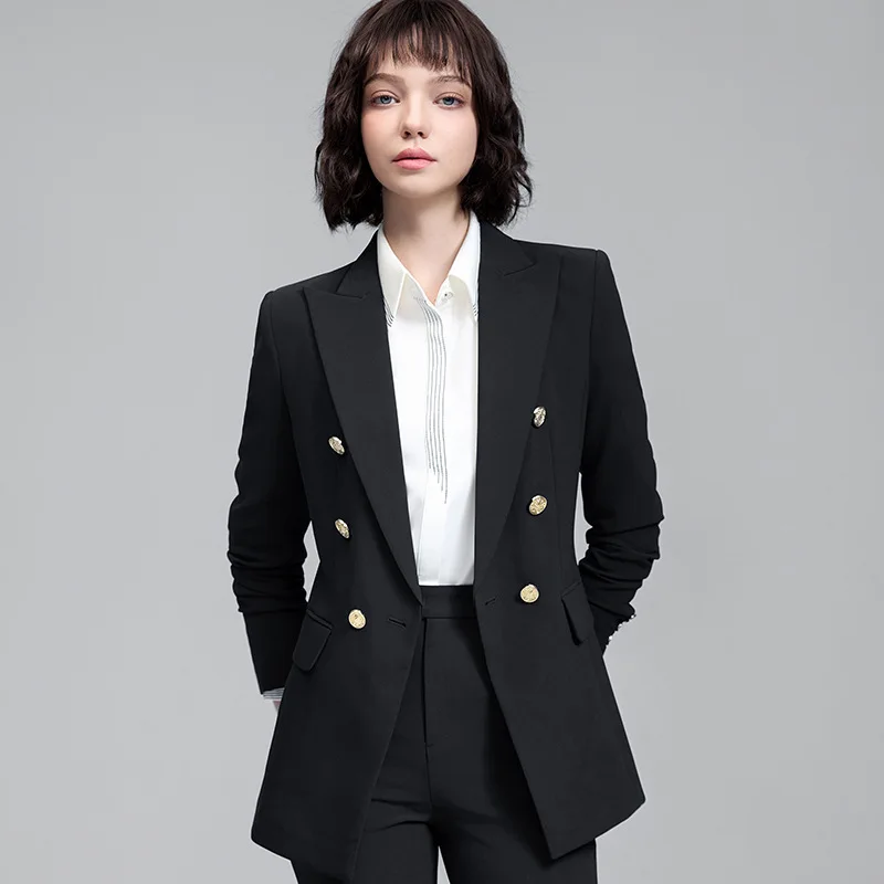 Black women's blazer2025New Spring and Autumn Manager Workwear Commuting Workplace Formal Professional Workwear Suit