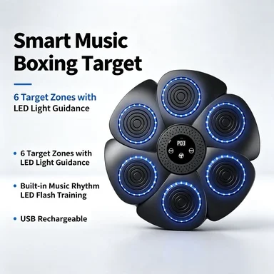 Smart LED Music Boxing Trainer Wall Hanging Boxing Target Home Fitness Reaction Training Machine view 5