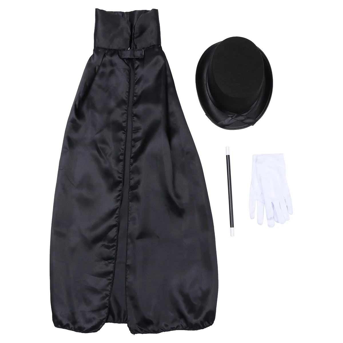 

5 PCS Dreses Halloween Magician Costume Cosplay Outfit Clothes Make up for Kids