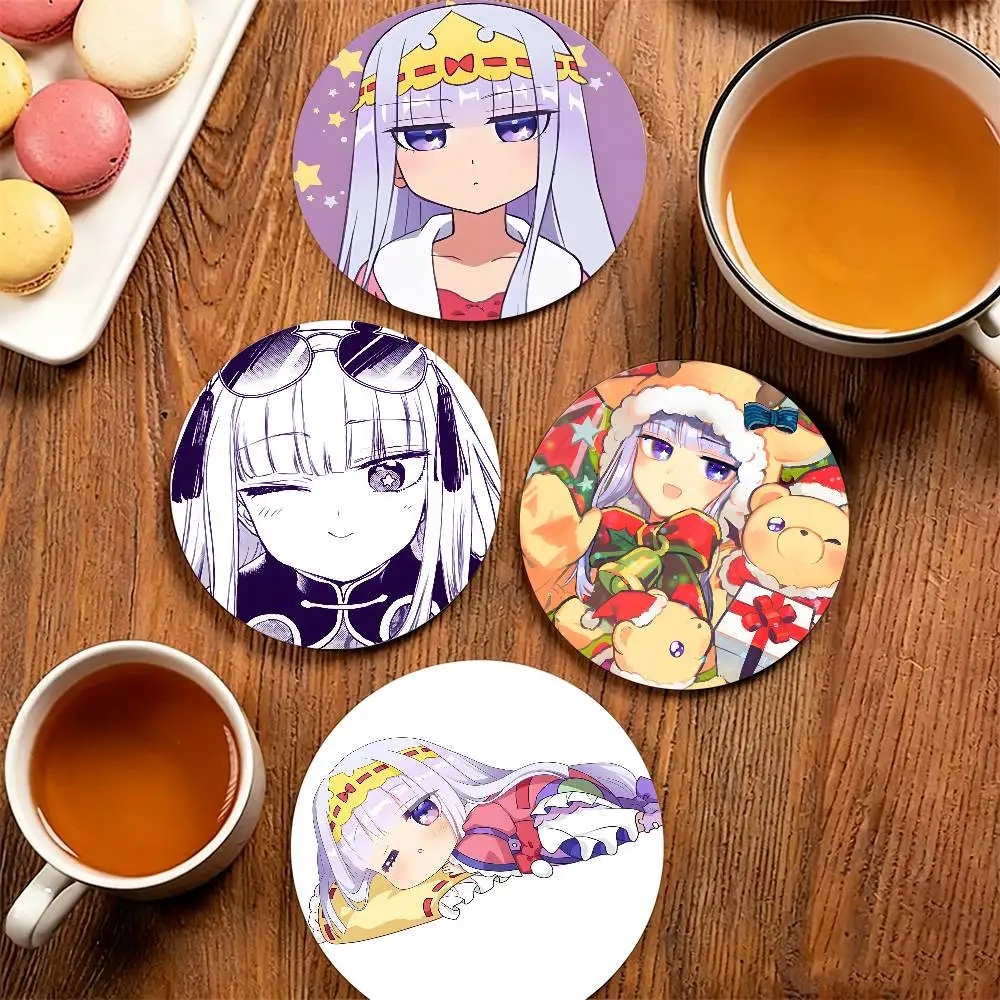 Syalis Sleepy Princess in the Demon Castle Wooden Cup Mat Cappuccino Vodka Juice Water Coaster for Flower Shop