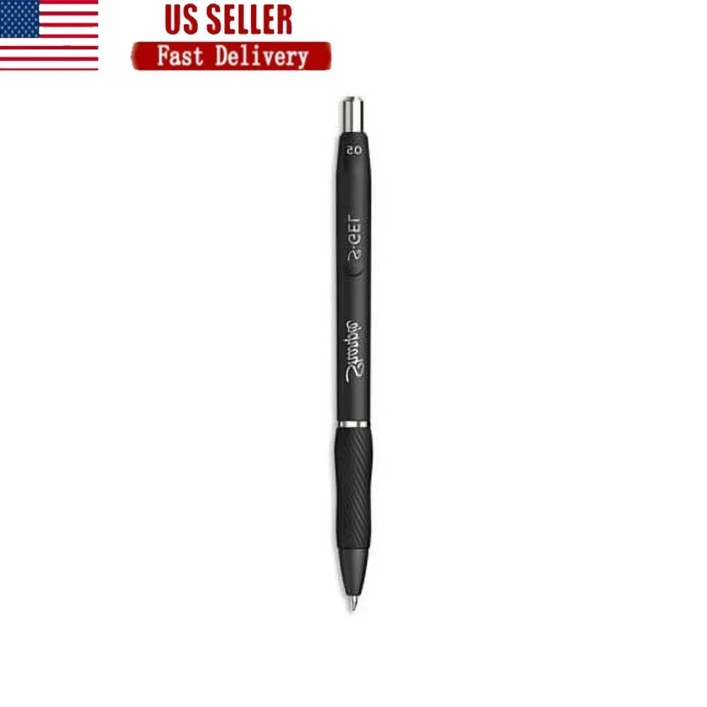 

Gel Pens 0.5mm Fine Point Black Ink 12 Count No Smear No Bleed High Performance Comfortable Grip Vivid Writing Refillable