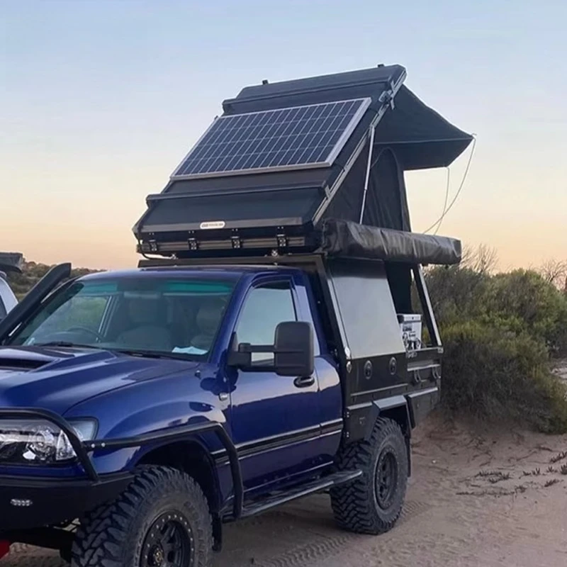 Triangle Hard Shell Rooftop Tent Outdoor Car Camping Tent Aluminum Hardshell Roof Top Tents