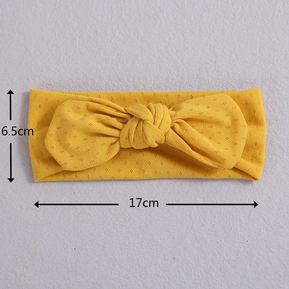 Bebê bandana para meninas crianças coelho orelha arco náilon bandagem infantil cor sólida acessórios de cabelo bonito da criança recém-nascido