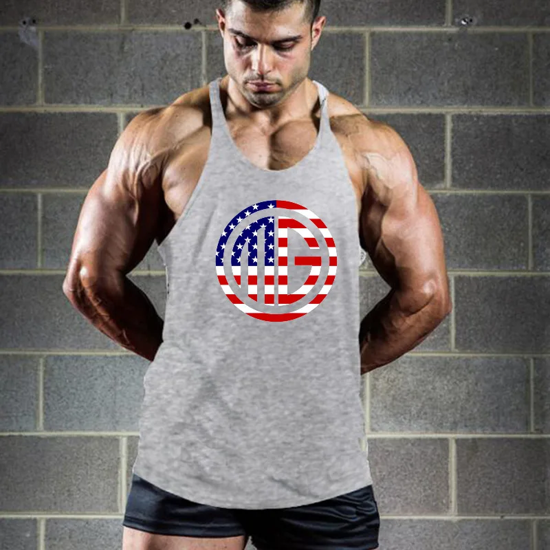 Men's Quick Dry Training Vest Racerback Sleeveless Running Tank Top Breathable Athletic Gym Shirt For Fitness Exercise