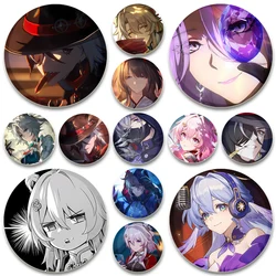 Anime Honkai Star Rail Button Pins Handmade Cartoon Badge Round DIY Creative Brooches for Backpack Jewelry Accessories Gifts