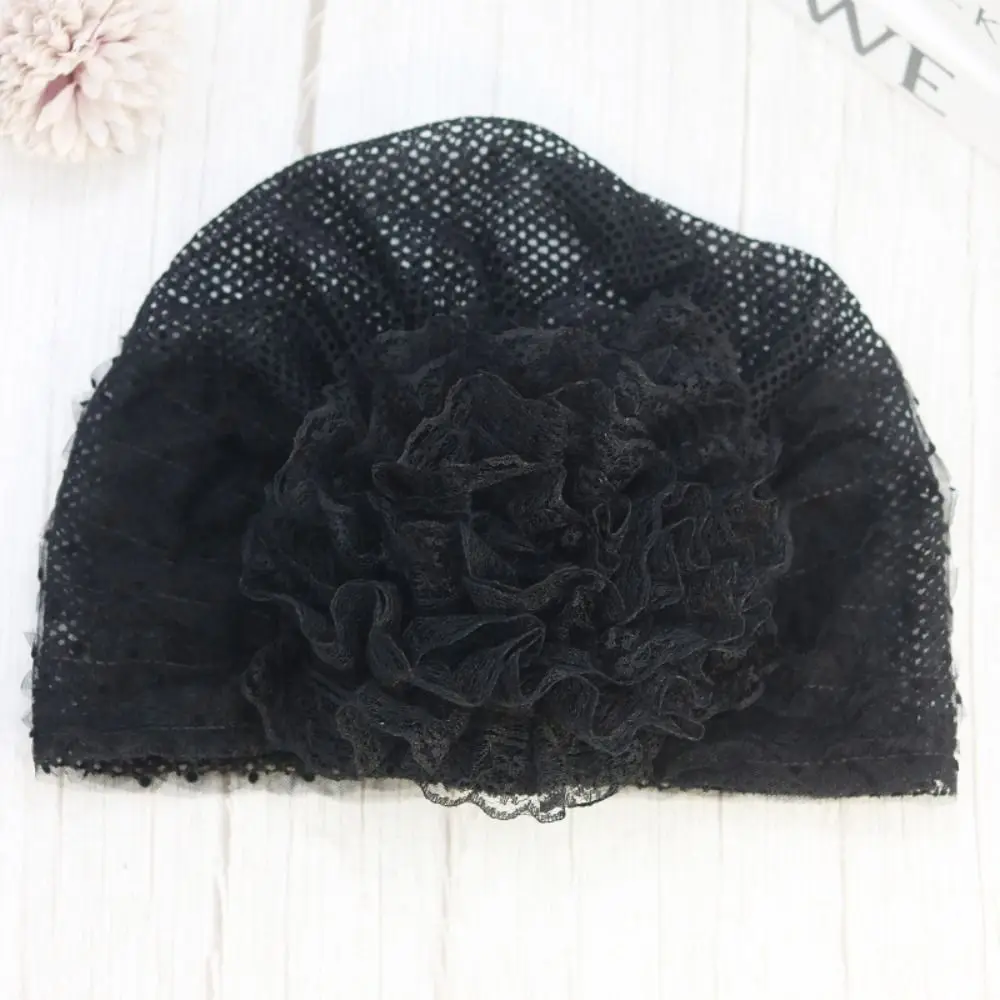 Lace Turban Hats for Women Muslim Headscarf Head Wraps Caps Female Daily Beanie Hair Cover Cap