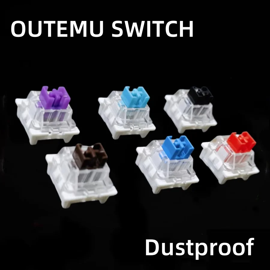 

110/70/30 шт. пылезащитный переключатель Outemu, линейная тактильная ось, бесшумные переключатели Clicky для механических клавиатур MX, игровой переключатель DIY