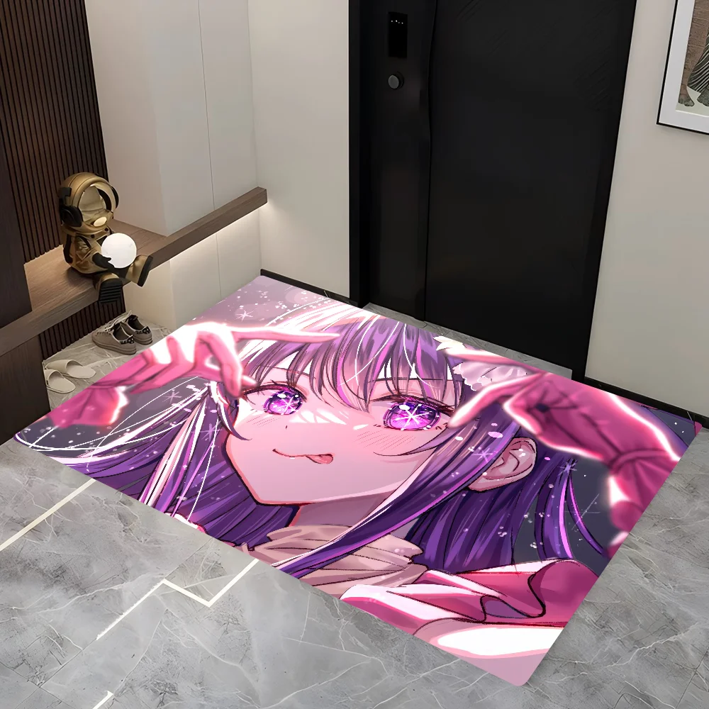 

Oshi No Ko Hallway Carpet Non-Slip Laundry Room Mat Laundry Decor Balcony Child Living Room Toilet Rug