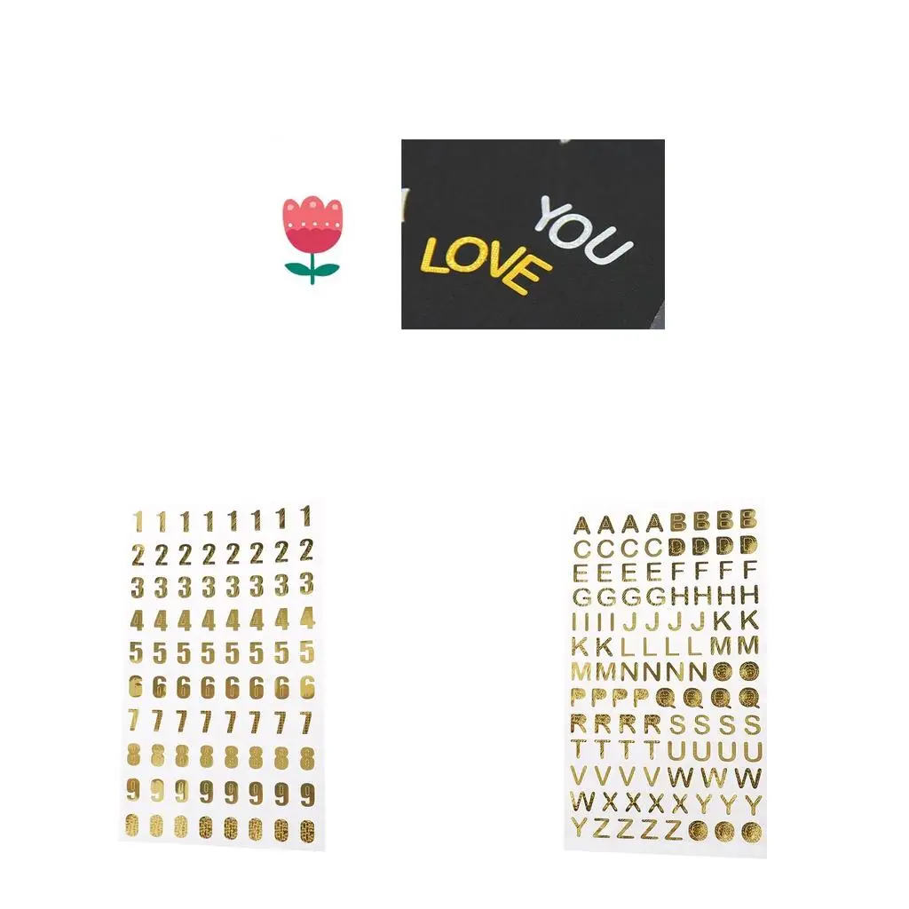 CRAFT GLITTER STICKERS LETTERS/NUMBERS GOLD DIY WEDDING FAVOUR BIRTHDAY CARD