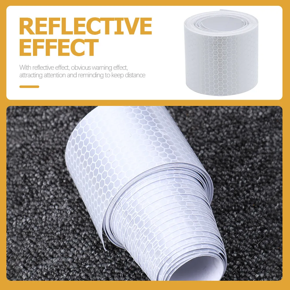 3 Rolls Anti Collision Reflective Tape Uv Resistant Reflective Safety Tape for Trucks Cars Bikes Road Signs Fences Garages