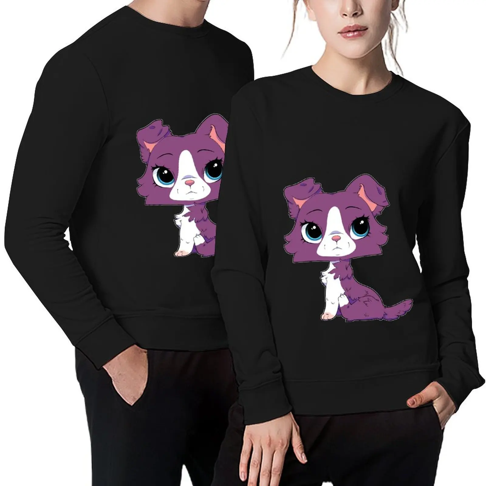 

Lps purple collie Pullover men's sweat-shirt men's clothing men's winter sweater mens designer clothes sweatshirt men