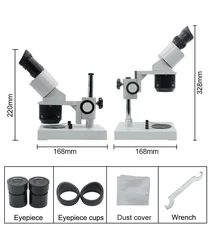 20X 40X Stereo Microscope with Fluorescent Ring Light for PCB Inspection Tools Industrial Microscopes Soldering Repair