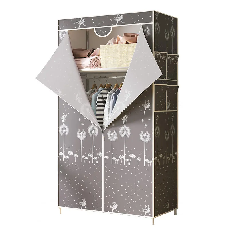 Wardrobe, Simple Cloth Wardrobe, Rental Room, Fabric Assembly Cabinet, Folded Single Storage, Hanging Wardrobe