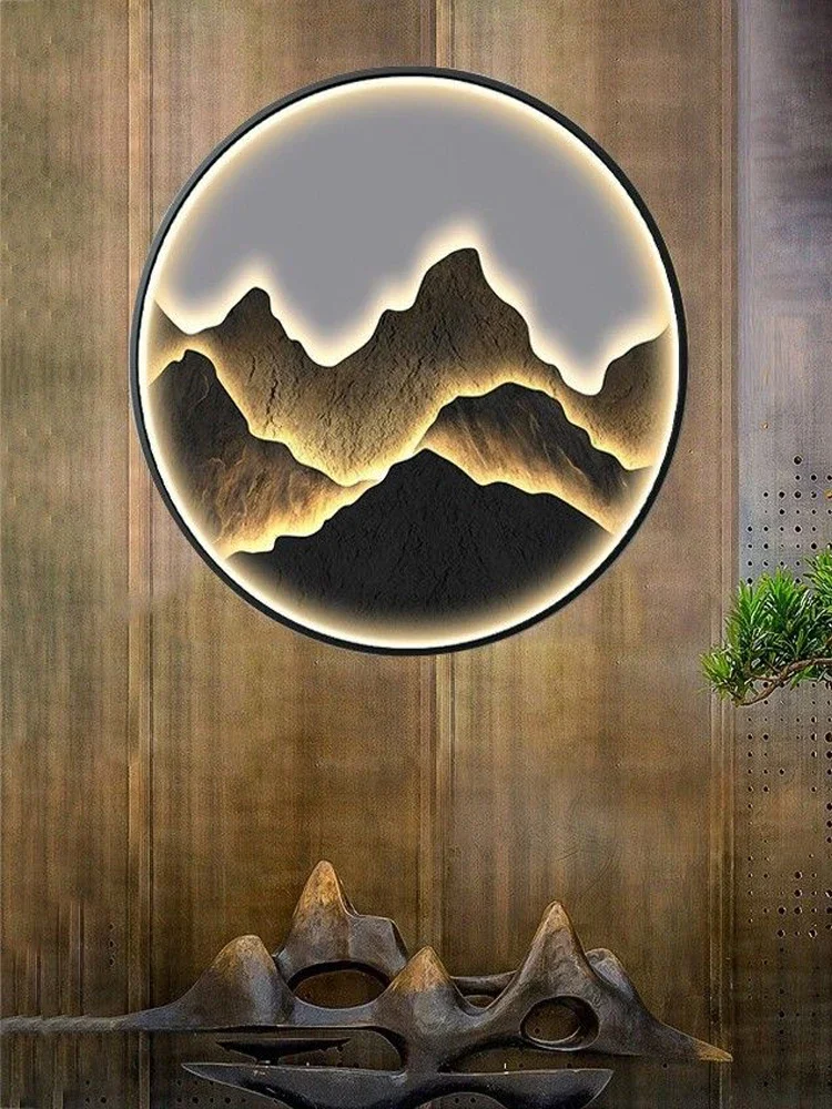 Chinese outdoor solar garden mural light background wall cultural tourism villa outdoor waterproof shadow wall light decoration