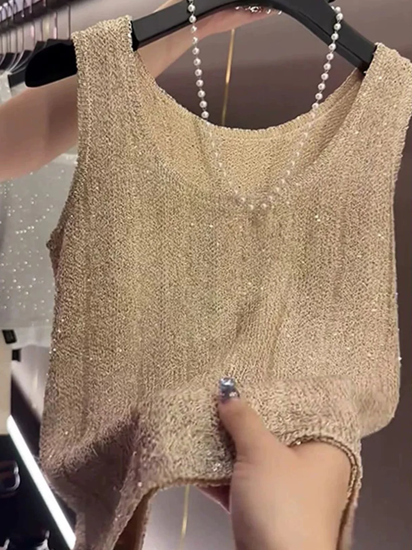 سترة صيفية محبوكة من الحرير الجليدي سترة ناعمة صديقة للبشرة ومتعددة الاستخدامات للنساء تصميم أنيق للعمر للتنقل Sle