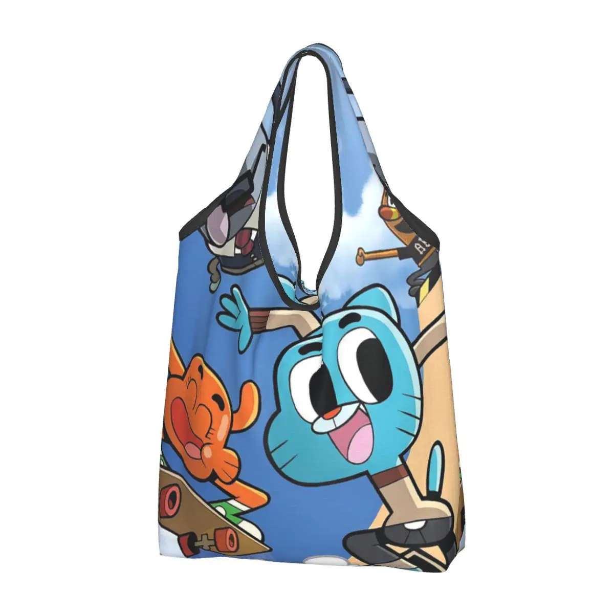 Nicole Gumball Watterson Portable Tote Shopping Bags Foldable Shopper Bag Grocery Handbag Shoulder Bag