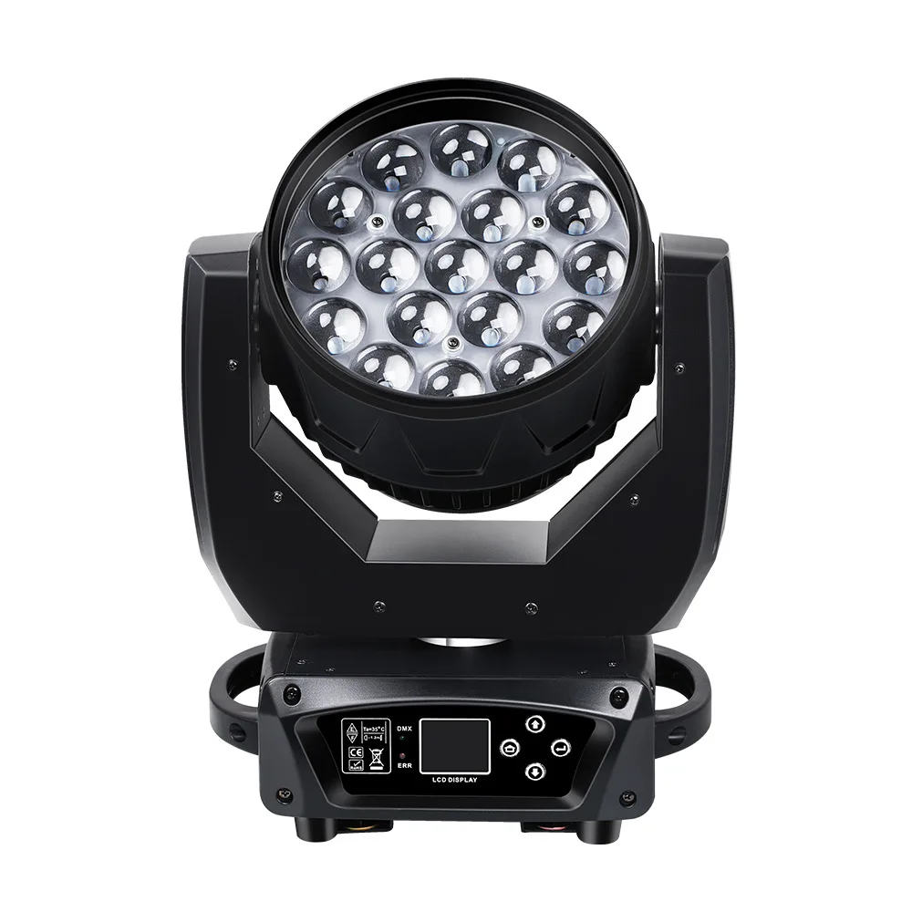 

RGBW 4in1 mac aura 19x15w Led wash rgb backlight effect Moving Head Wash Zoom light