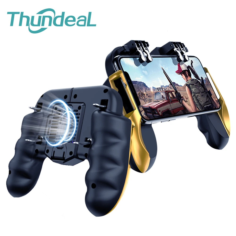 Thundeal Gamepads H9 Six Finger PUBG video game consoles chicken artifact Game Pad Game Accessories,For IOS Android Mobile Phone