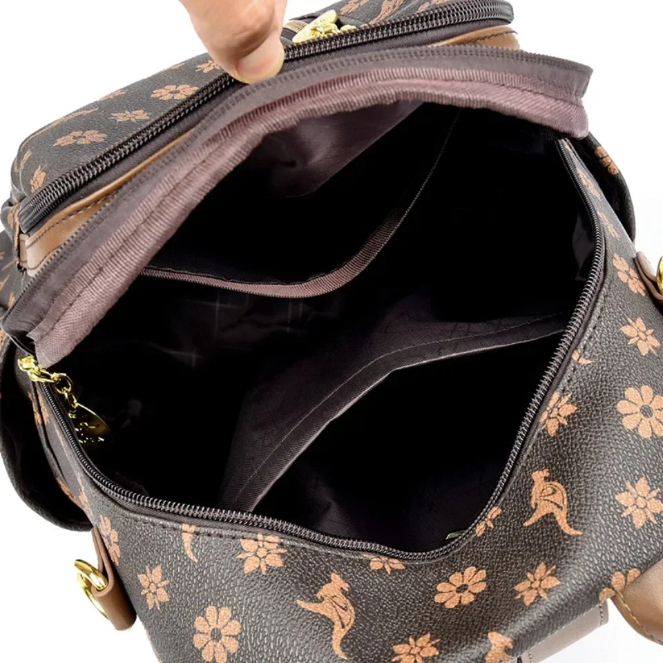 New Classical Fashion High Quality Soft Leather Travel Backpack Women Large Capacity Luxury Shoulder Bags School Bag Backpacks