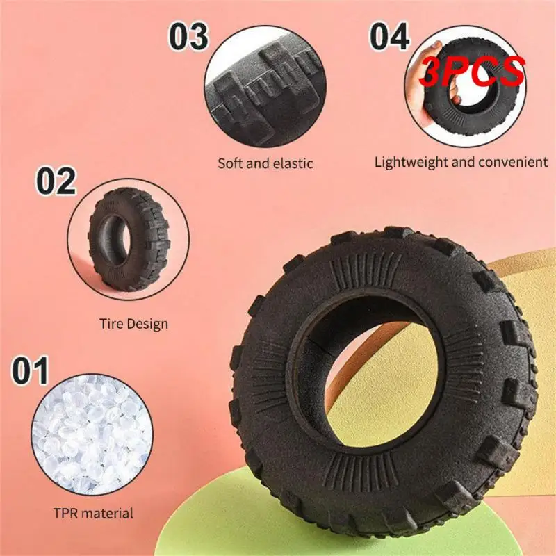 

3PCS Pet Toy Dog Molar Bite Resistant Interactive Tire Toy Pet Cleaning Teeth Dog Toys for Large Dogs Pet Products Dog Items