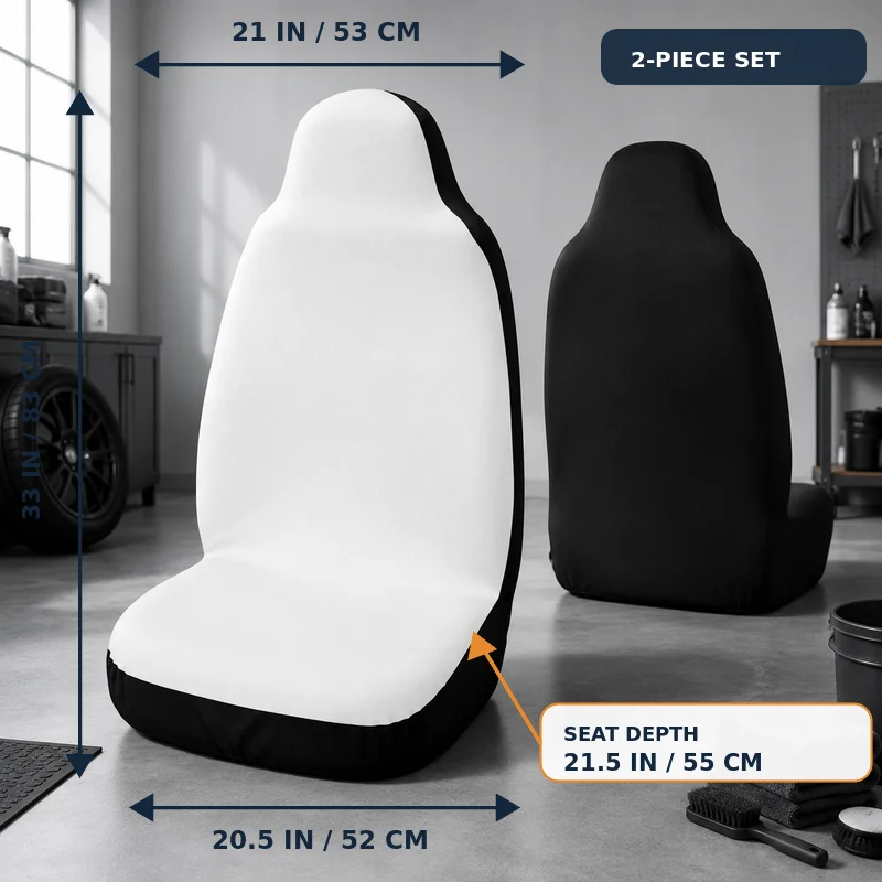 Universal Front Car Seat Covers Support Custom Photo & Text Printing, Personalized Printed Seat Protectors Fit for Most Vehicle