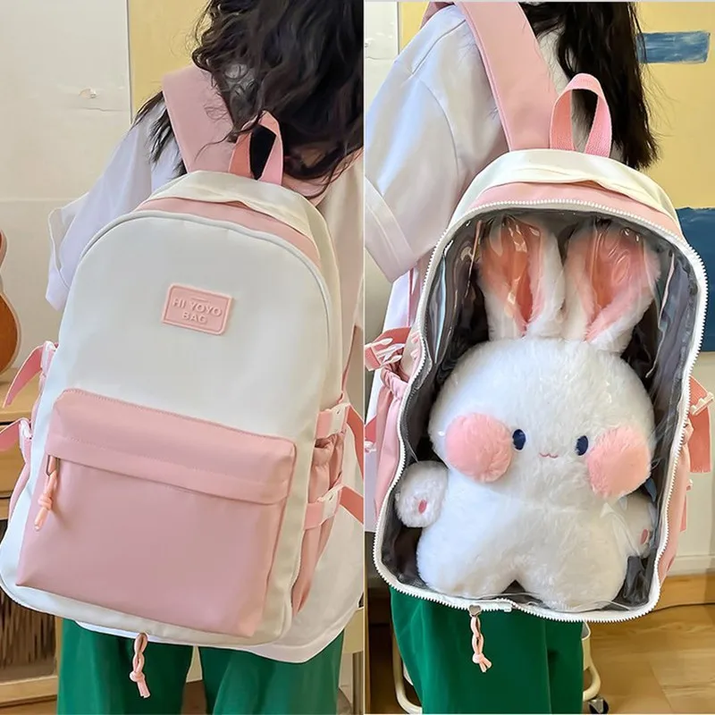 

Ita Bag Backpack Clear Transparent 40cm baby bag Women Diy Ladies Transparent Backpack Teenage Girls Lovely Lolita bag Itabag