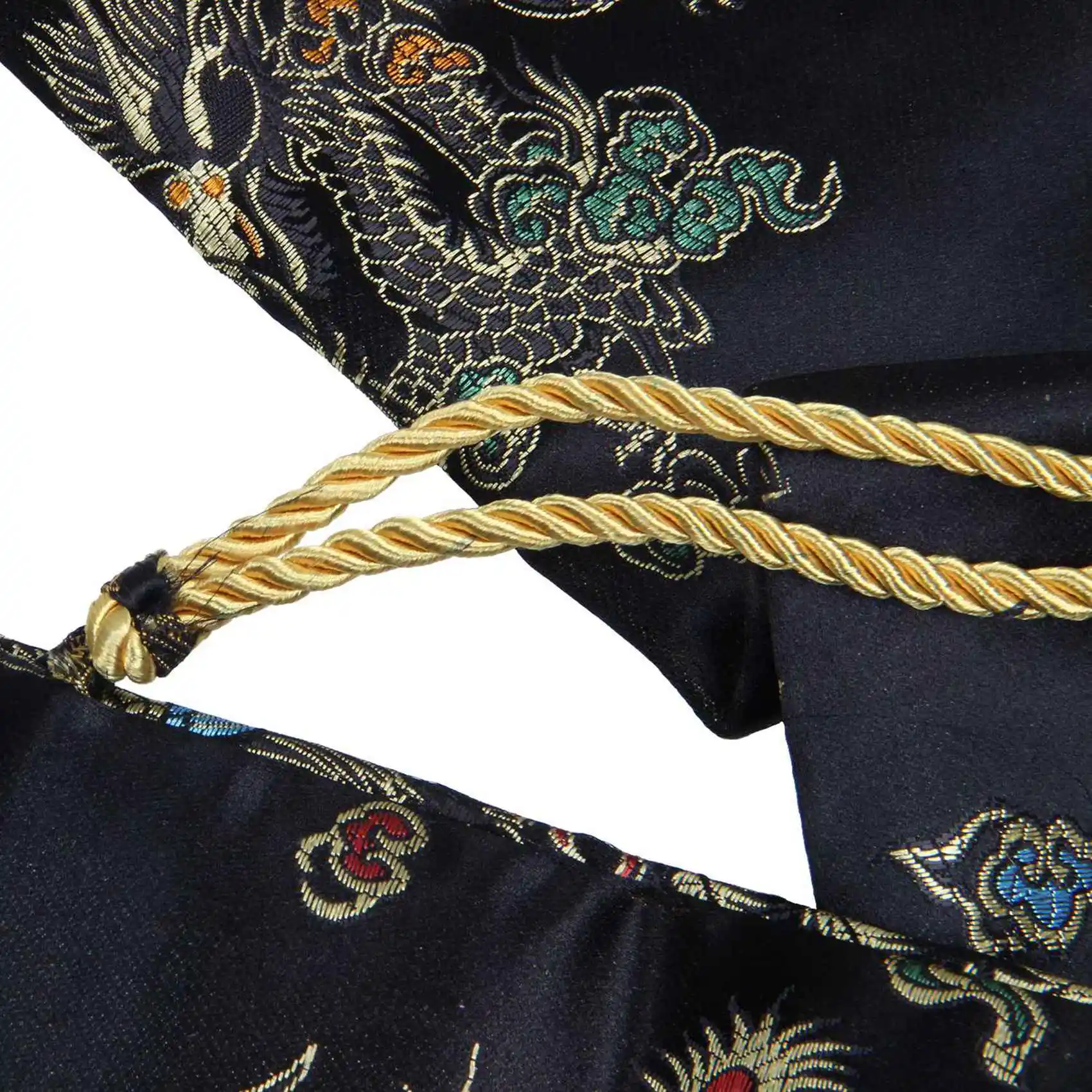 TEXU 2X 135Cm Dragon And Phoenix Katana Samurai Sword Bag Tissu Black