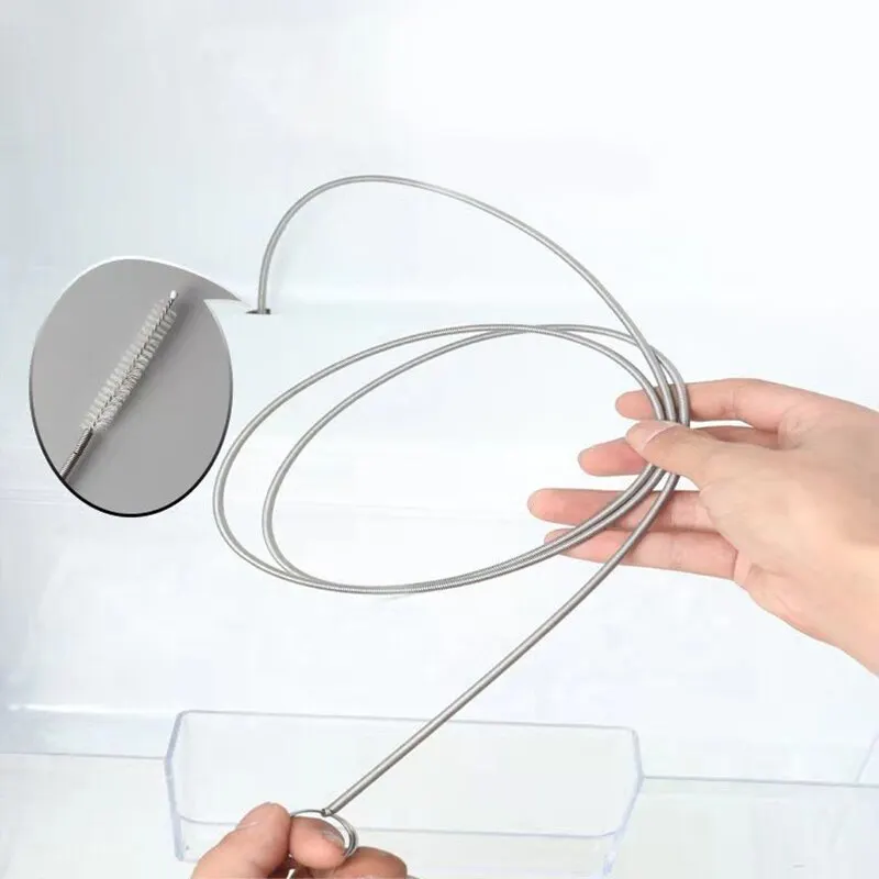 Urządzenie do czyszczenia lodówki z odwadniającym otworem i odwadniającym spiralną szczotką do czyszczenia strzykawka 5 szt. Zestaw narzędzi do